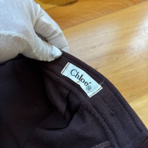 Chloé Brown High-Waisted Dress Pants - Size 38 - Picture 3 of 8